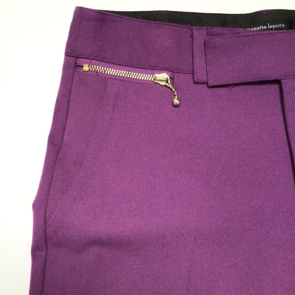 Nanette Lepore Purple Canoodle Pants Size 2 - Picture 5 of 12